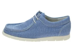 Sioux Freizeit Schnürer blau-Damen Slipper