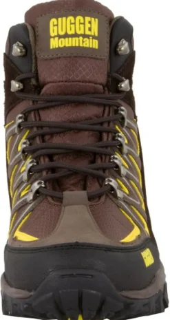 GUGGEN Mountain Freizeit Schnürer braun Wanderschuh von-Herren Wandern & Trekking
