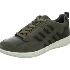 Geox Freizeit Schnürer grau charcoal/black-Herren Sneaker & Schnürer