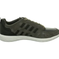 Geox Freizeit Schnürer grau charcoal/black-Herren Sneaker & Schnürer
