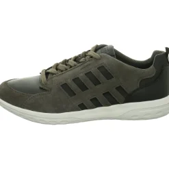 Geox Freizeit Schnürer grau charcoal/black-Herren Sneaker & Schnürer
