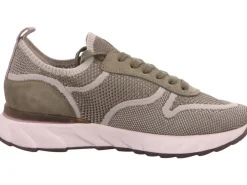 Paul Green Freizeit Schnürer grün KNIT/NUBUK herb-Damen Sneaker & Schnürer