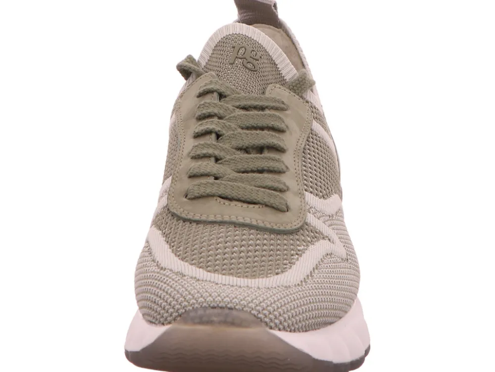 Paul Green Freizeit Schnürer grün KNIT/NUBUK herb-Damen Sneaker & Schnürer