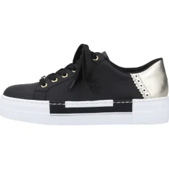 Rieker Freizeit Schnürer schwarz FSK Damen Halbschuhe-Damen Sneaker & Schnürer