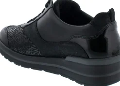 Waldläufer Freizeit Schnürer schwarz M-Sarah-Damen Sneaker & Schnürer