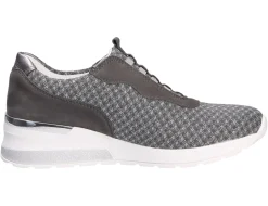 Waldläufer Freizeit Schnürer silber 939H51-Damen Slipper