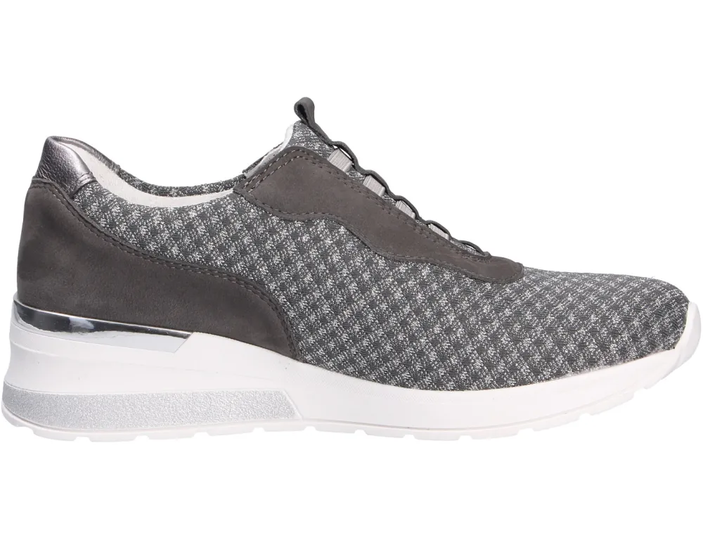 Waldläufer Freizeit Schnürer silber 939H51-Damen Slipper