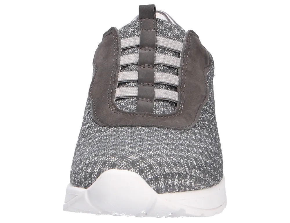 Waldläufer Freizeit Schnürer silber 939H51-Damen Slipper