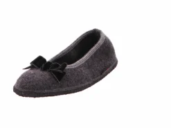 Haflinger Hausschuhe grau 2021 Slipper Fiocco-Damen Hausschuhe