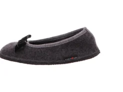 Haflinger Hausschuhe grau 2021 Slipper Fiocco-Damen Hausschuhe
