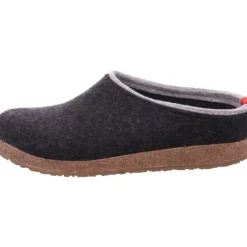 Haflinger Hausschuhe grau Grizzly-Herren Hausschuhe
