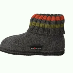 Haflinger Hausschuhe grau Paul-Kinder Hausschuhe