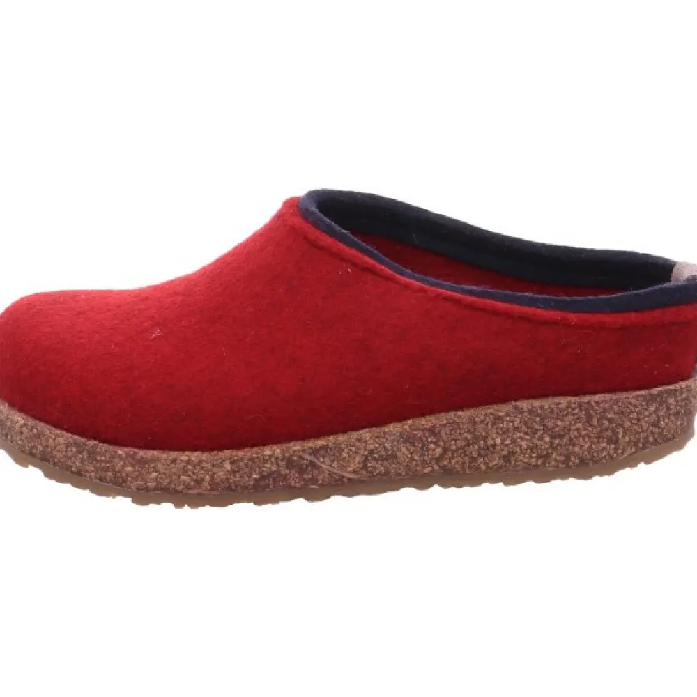 Haflinger Hausschuhe rot -Kris paprika-Damen Hausschuhe