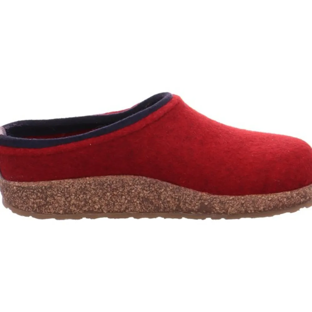 Haflinger Hausschuhe rot -Kris paprika-Damen Hausschuhe