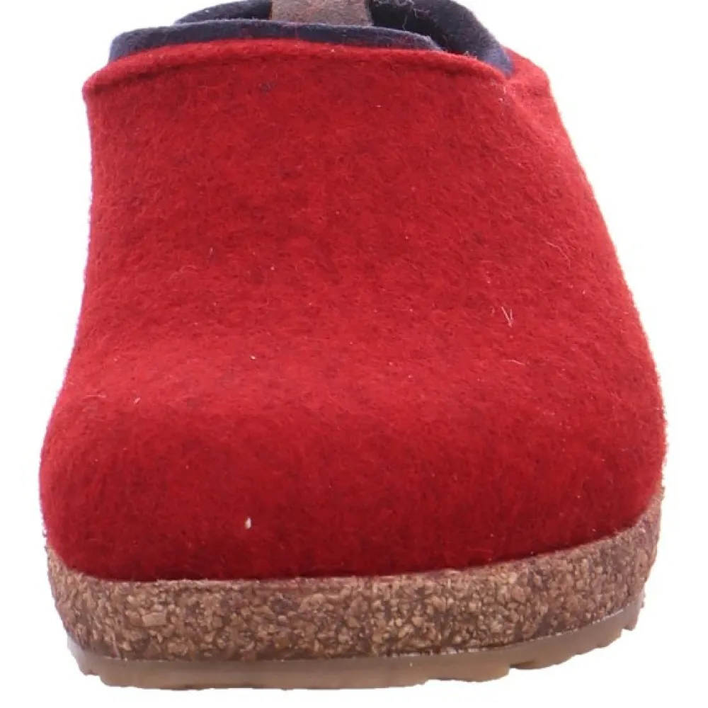 Haflinger Hausschuhe rot -Kris paprika-Damen Hausschuhe