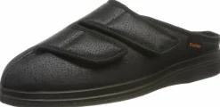 Fischer Markenschuh Hausschuhe schwarz-Herren Hausschuhe