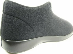 Florett Hausschuhe schwarz Genua schwarz PA-Velour-Herren Hausschuhe