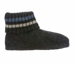 Iesse Hausschuhe schwarz Hüttenschuh Paul Graphit-Kinder Hausschuhe