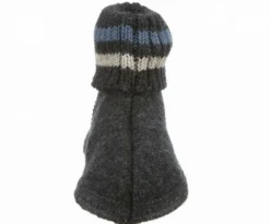 Iesse Hausschuhe schwarz Hüttenschuh Paul Graphit-Kinder Hausschuhe