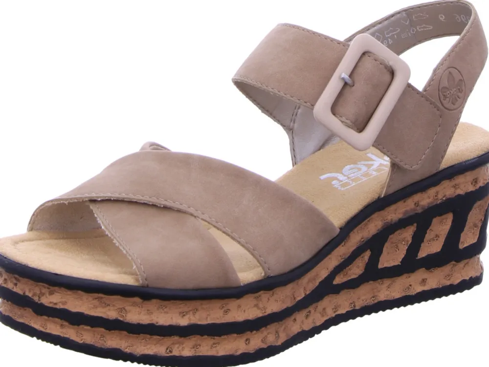 Rieker Klassische Sandalen beige-Damen Sandalen