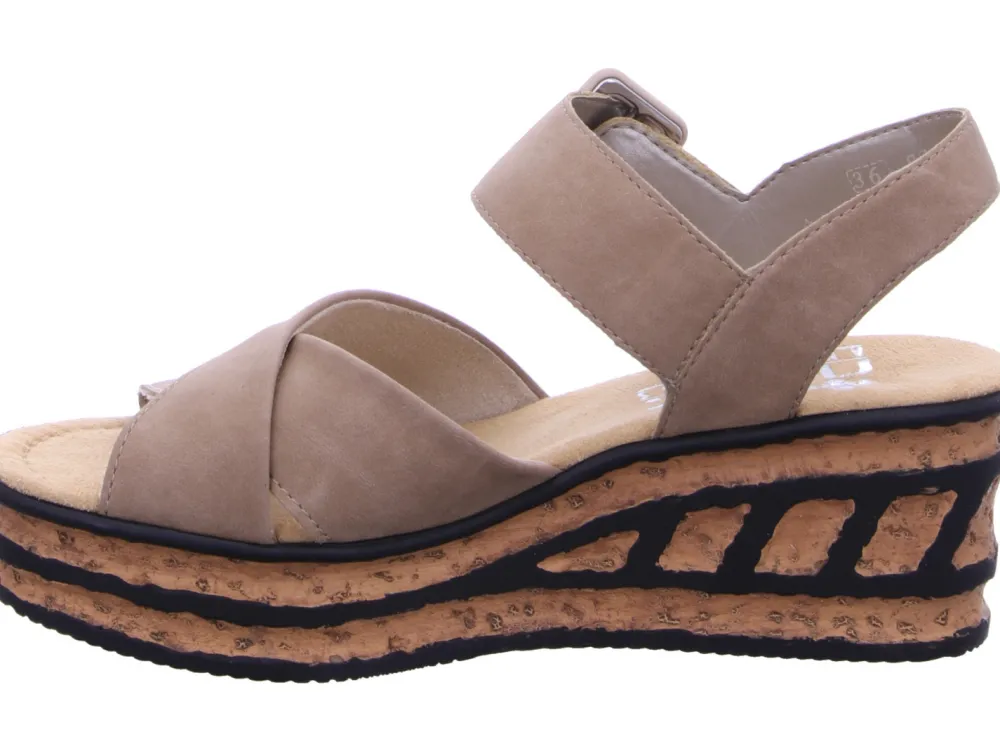 Rieker Klassische Sandalen beige-Damen Sandalen
