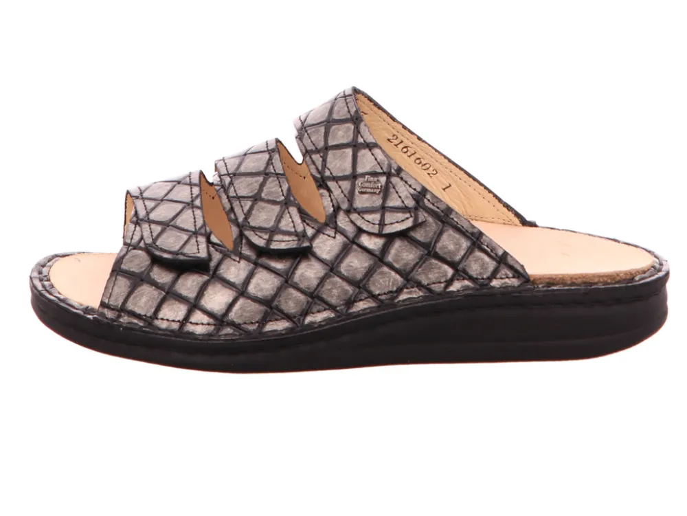 Finn Comfort Klassische Sandalen silber KORFU-Damen Sandalen
