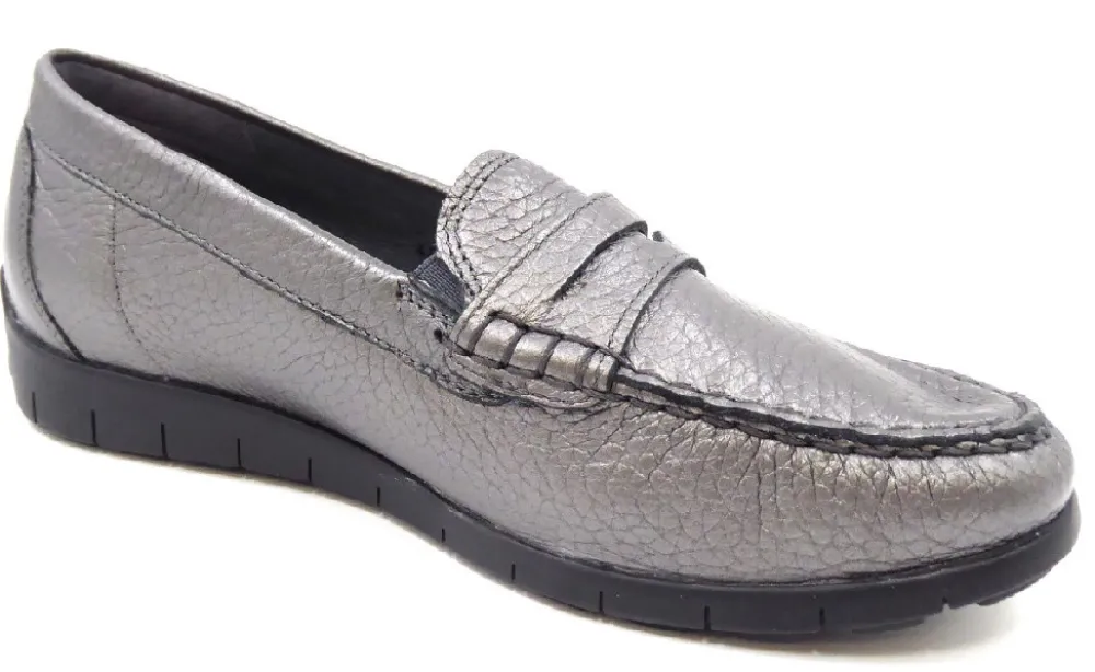 Waldläufer Klassische Slipper grau-Damen Slipper