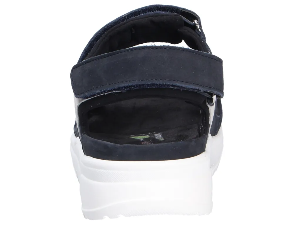 Waldläufer Komfort Sandalen blau 707002-Damen Sandalen