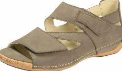 Waldläufer Komfort Sandalen grau Sandalette-Damen Sandalen