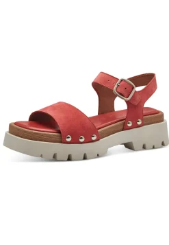 Tamaris Komfort Sandalen rot-Damen Sandalen
