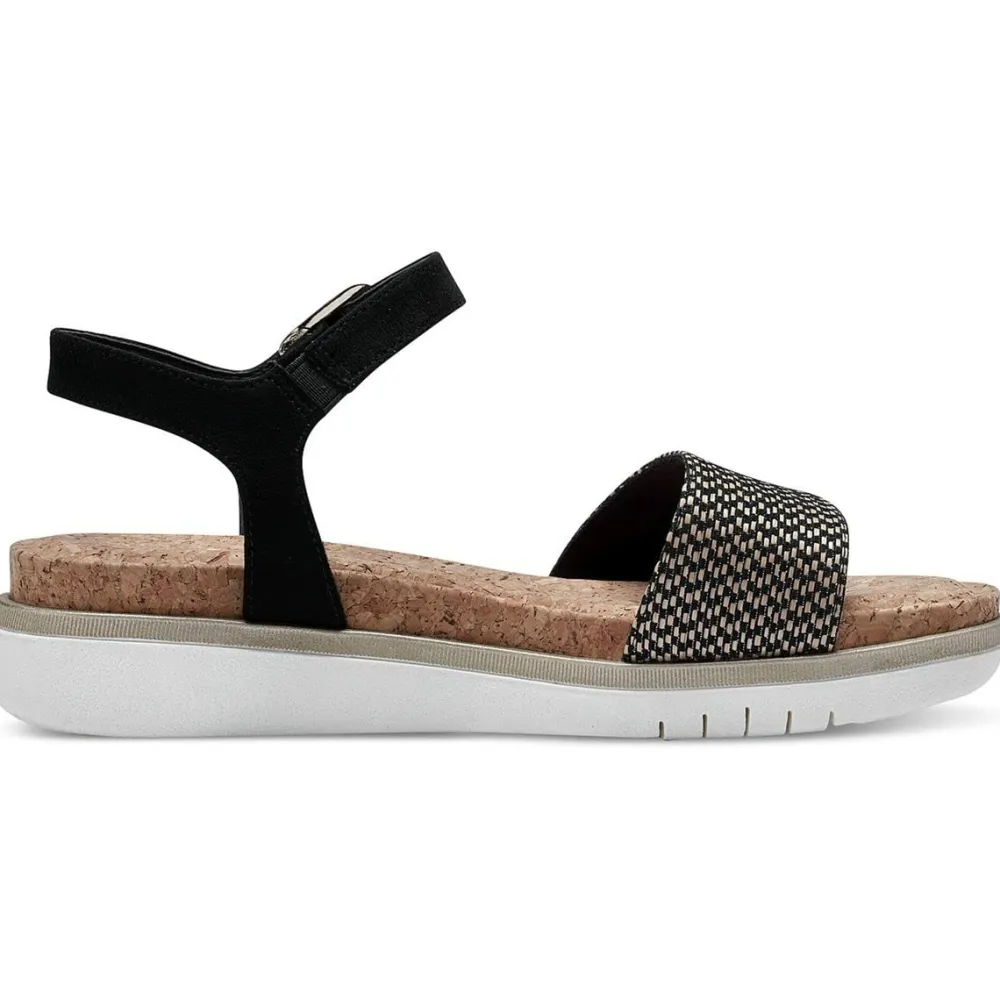 Tamaris Komfort Sandalen schwarz Da.-Sandalette-Damen Sandalen