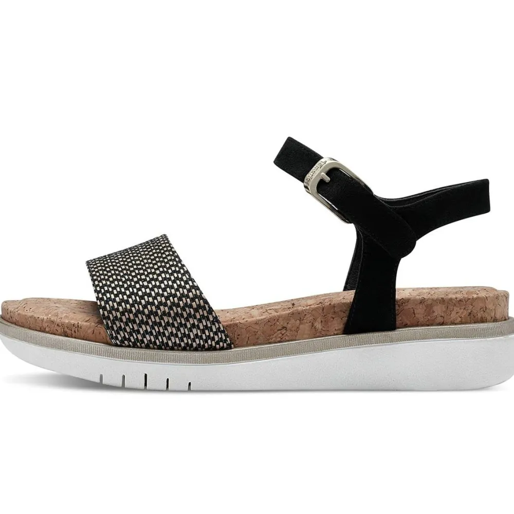 Tamaris Komfort Sandalen schwarz Da.-Sandalette-Damen Sandalen