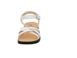 Ganter Komfort Sandalen weiss Sonnica E MILK SILVER Leder-Damen Sandalen