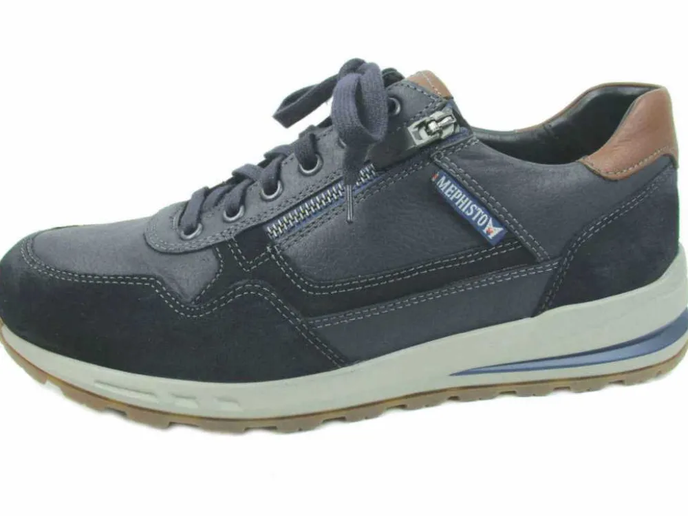 Mephisto Komfort Schnürer blau Bradley Blau-Herren Sneaker & Schnürer
