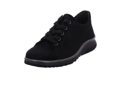 Semler Komfort Schnürer schwarz SAMT-CHEVRO-Damen Sneaker & Schnürer