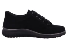 Semler Komfort Schnürer schwarz SAMT-CHEVRO-Damen Sneaker & Schnürer