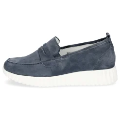 Waldläufer Komfort Slipper blau-Damen Slipper