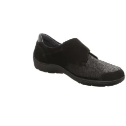 Waldläufer Komfort Slipper schwarz DENVER KROKUSSTR. TAIPEI-Damen Slipper