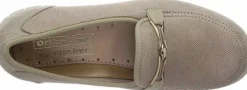 Fischer Markenschuh Komfort Slipper taupe Fischer Komfort Slipper Taupe-Damen Slipper