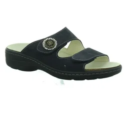 Longo Pantoletten blau-Damen Sandalen