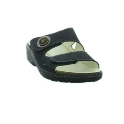 Longo Pantoletten blau-Damen Sandalen