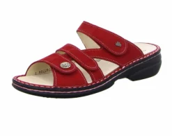 Finn Comfort Pantoletten rot-Damen Sandalen