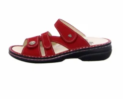 Finn Comfort Pantoletten rot-Damen Sandalen