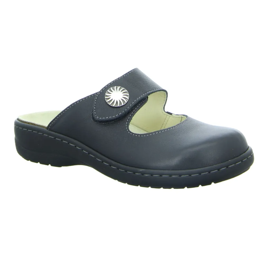 Longo Pantoletten schwarz-Damen Sandalen