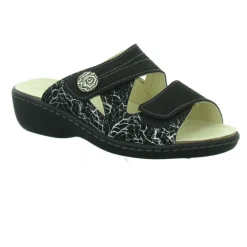 Longo Pantoletten schwarz-Damen Sandalen