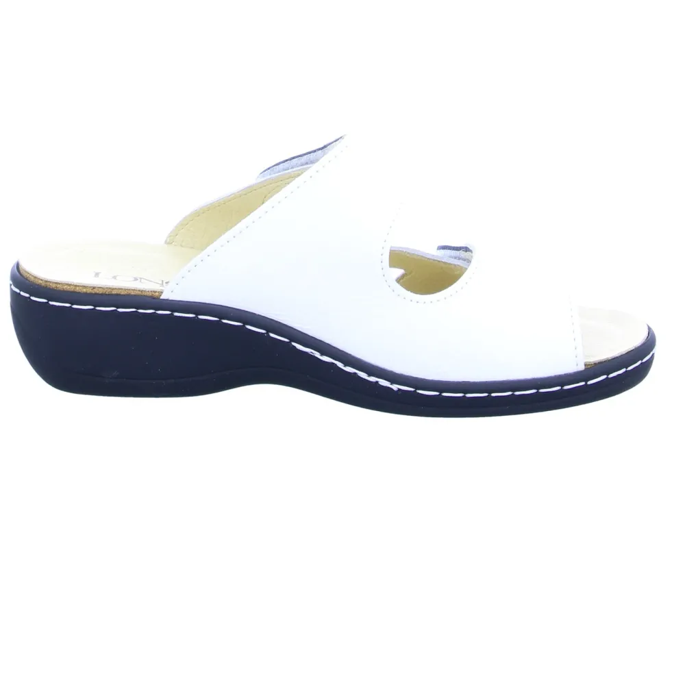 Longo Pantoletten weiß-Damen Sandalen
