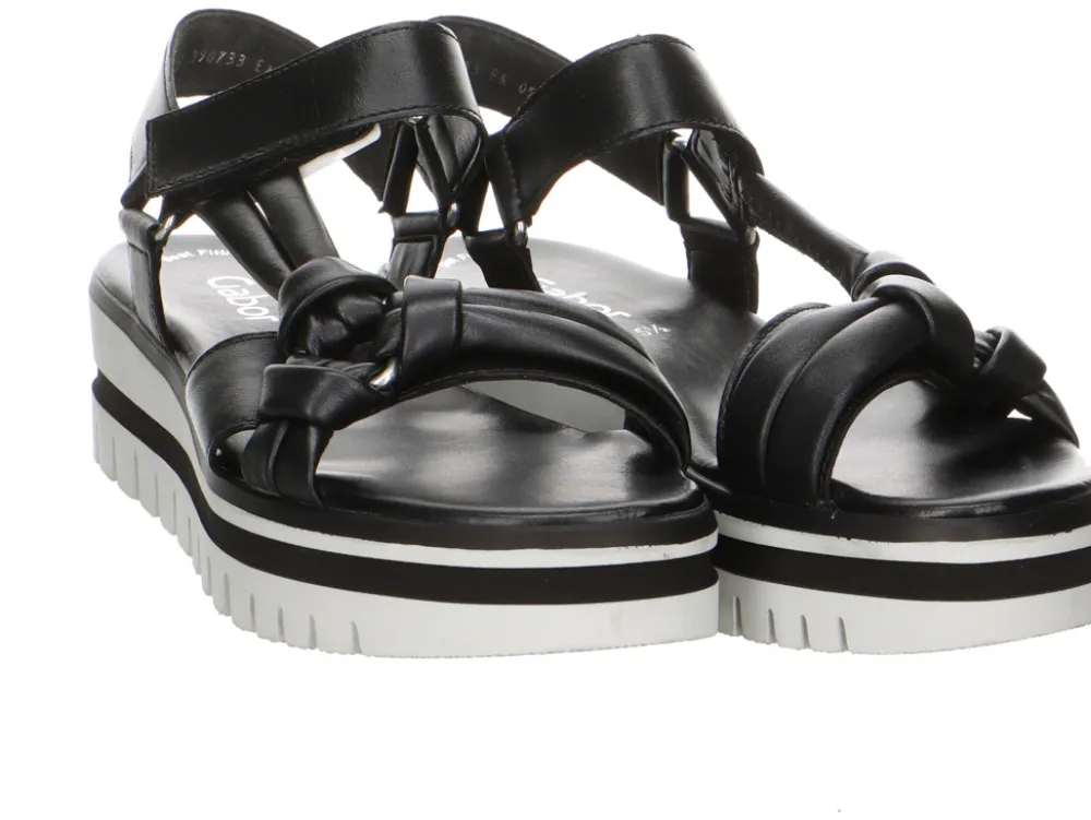 Gabor Plateau Sandalen schwarz-Damen Sandalen