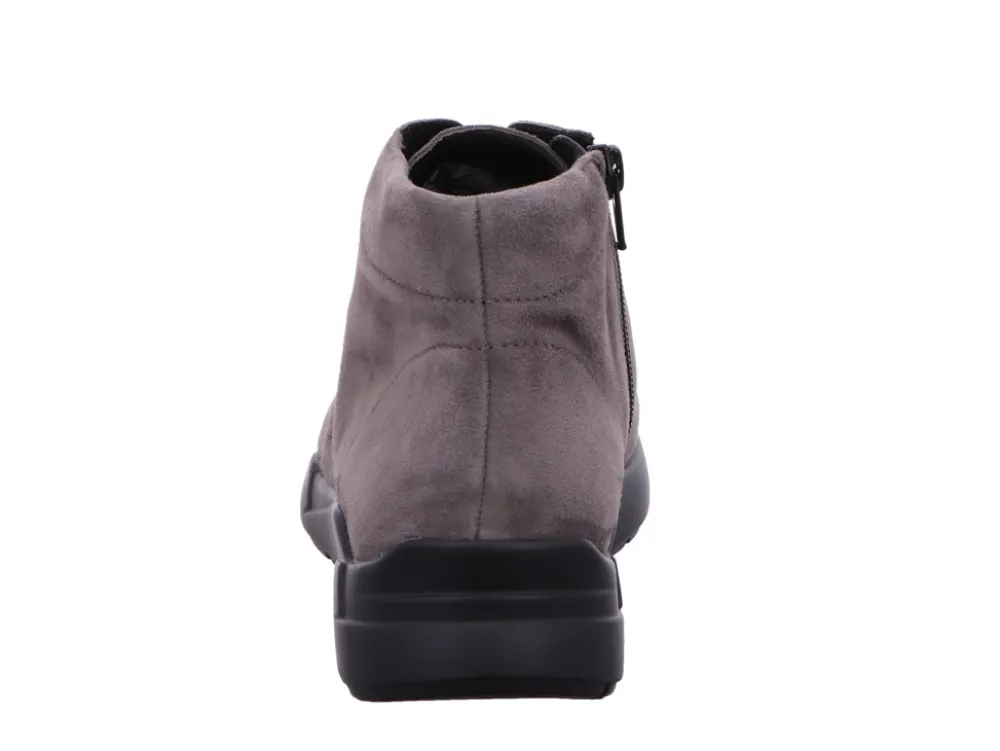 Semler Schnür-Stiefeletten taupe SAMT-CHEVRO-Damen Sneaker & Schnürer