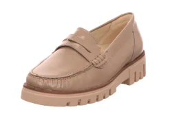 Waldläufer Sportliche Slipper braun bequemer Loafer-Damen Slipper