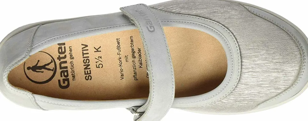 Ganter Sportliche Slipper grau-Damen Slipper